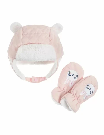 Set caciula si manusi Cool Club, roz