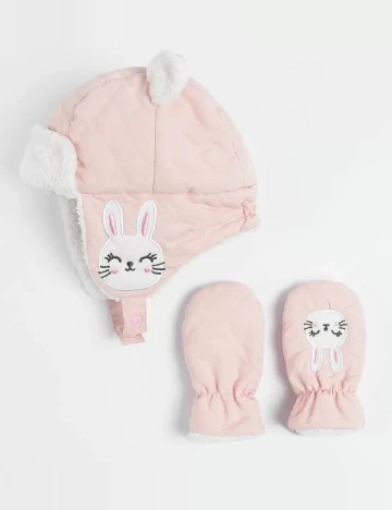 Set caciula si manusi Cool Club, roz