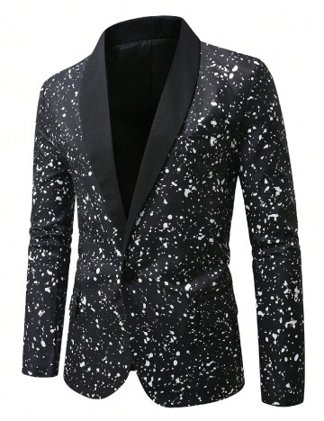 
						Sacou SHEIN Plus Size Men, negru