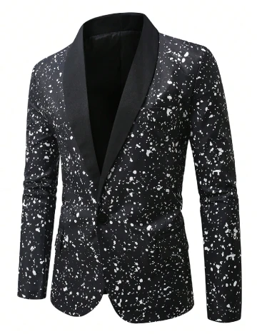 Sacou SHEIN Plus Size Men, negru