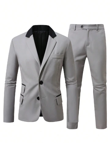 Costum SHEIN Plus Size Men, gri