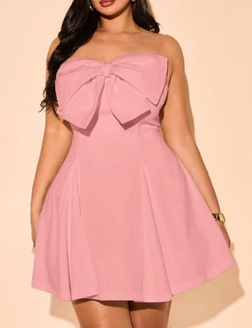 Rochie scurta SHEIN CURVE, roz