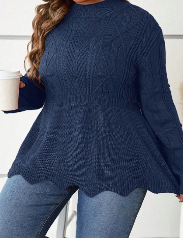 
						Bluza SHEIN CURVE, albastru