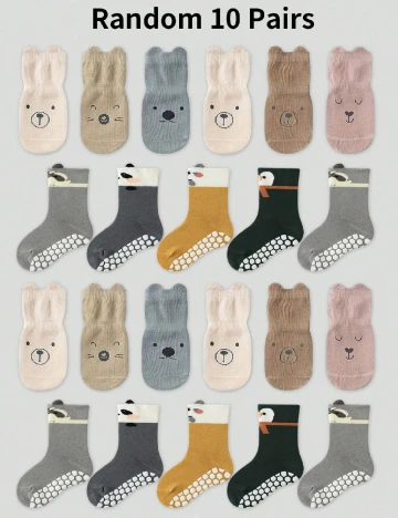 Set sosete 10 perechi Shein Kids, mix culori