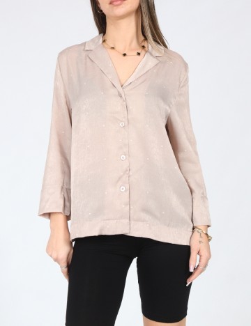 Bluza de pijama Oysho, bej