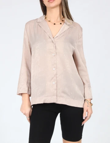 Bluza de pijama Oysho, bej