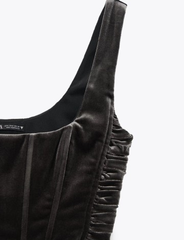 Top Zara, gri inchis