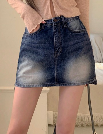 
						Fusta SHEIN, albastru