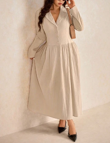 Rochie lunga SHEIN CURVE, crem