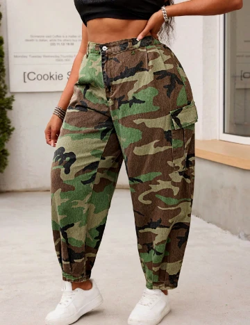 Pantaloni SHEIN CURVE, army