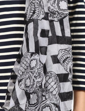 Esarfa Zara, gri/negru