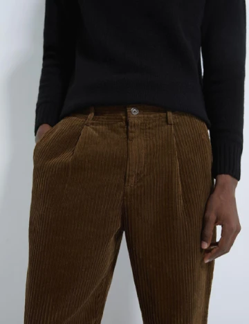 Pantaloni Zara, maro