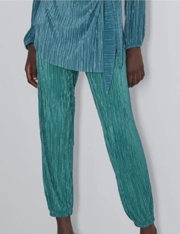 Pantaloni Zara, turcoaz