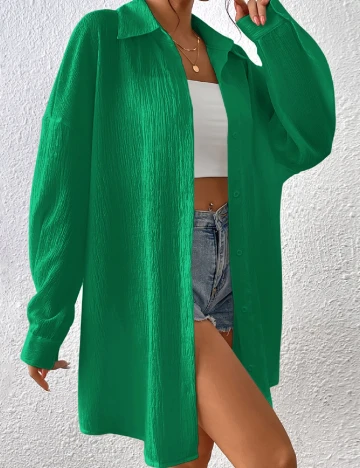 Camasa Oversize SHEIN, verde