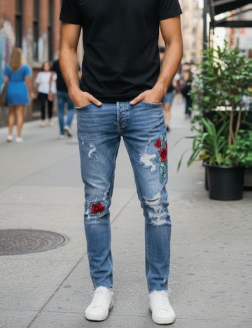 
						Blugi Zara, albastru