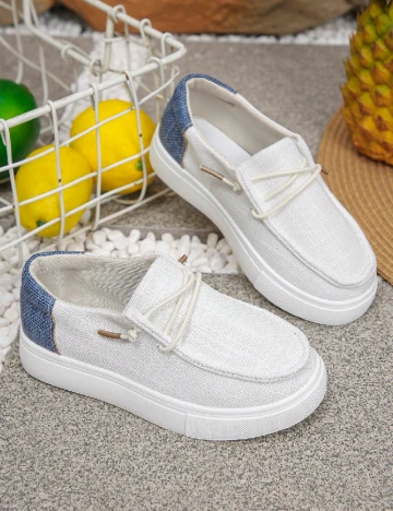 Mocasini Shein Kids, alb
