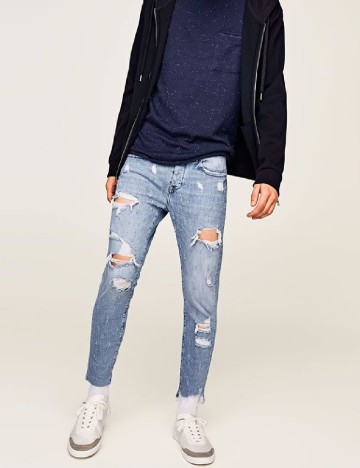 
						Blugi Zara, albastru