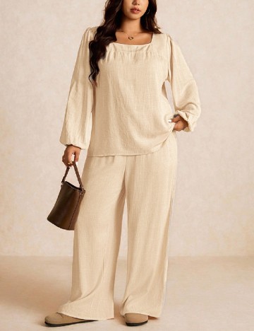 
						Compleu SHEIN CURVE, crem