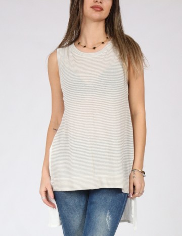 Bluza Zara, alb/gri