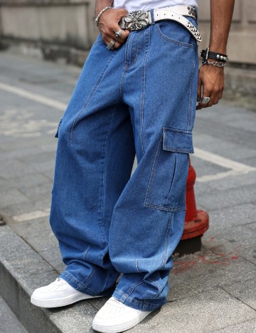 
						Blugi SHEIN, albastru