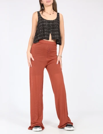 Pantaloni Zara, maro