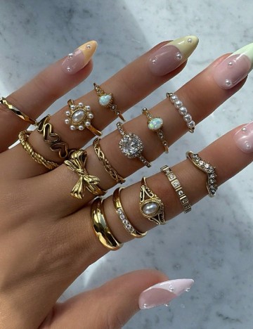 
						Set Inele SHEIN, auriu