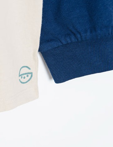 Bluza Cool Club, crem/albastru