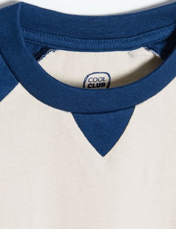 Bluza Cool Club, crem/albastru
