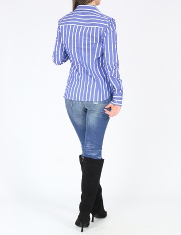 Camasa Zara, alb/albastru