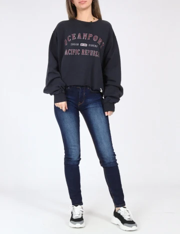 Bluza Oversize Pull&Bear, albastru