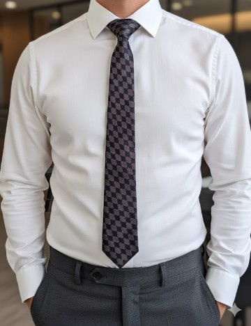 
						Cravata Zara, bleumarin/rosu