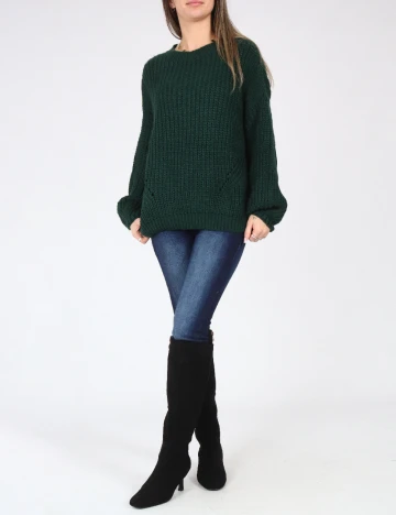 Pulover Oversize Pull&Bear, verde