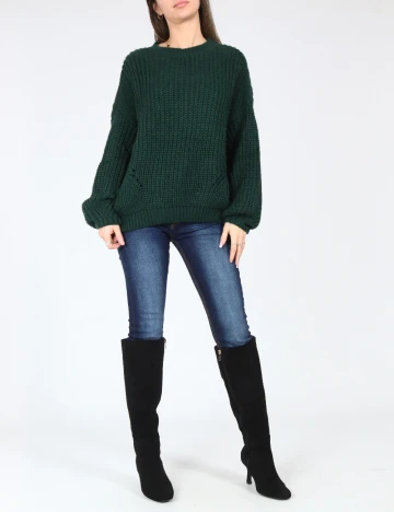 Pulover Oversize Pull&Bear, verde