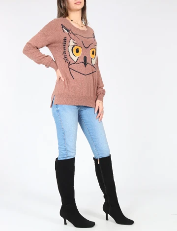 Bluza Pull&Bear, roz pudra inchis