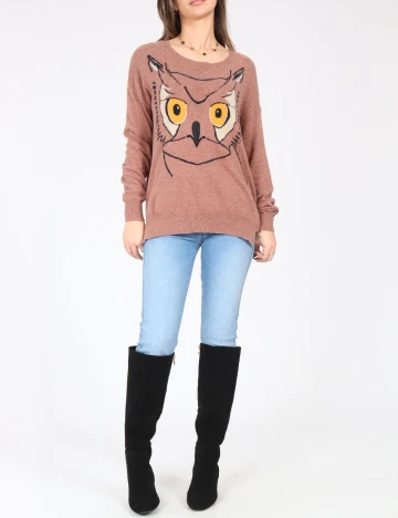 Bluza Pull&Bear, roz pudra inchis