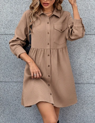 Rochie scurta SHEIN, maro