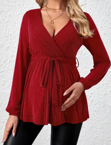 Bluza SHEIN Maternity, rosu