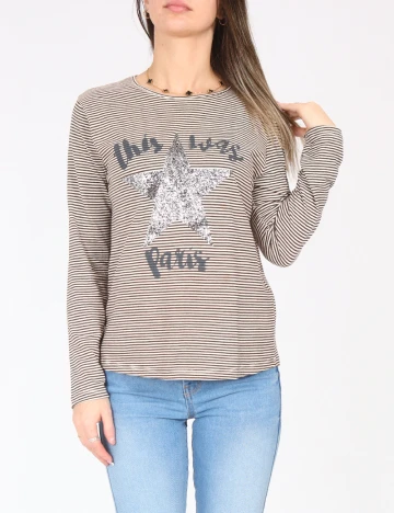 Bluza Zara, alb/negru