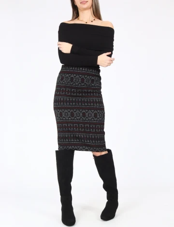 Fusta Bershka, negru