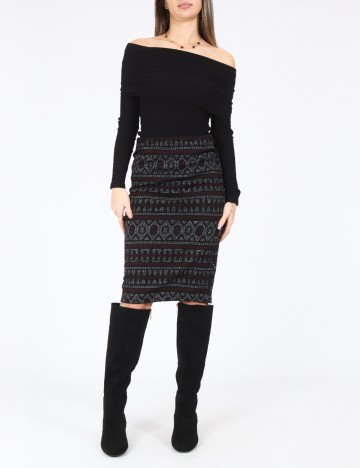 Fusta Bershka, negru