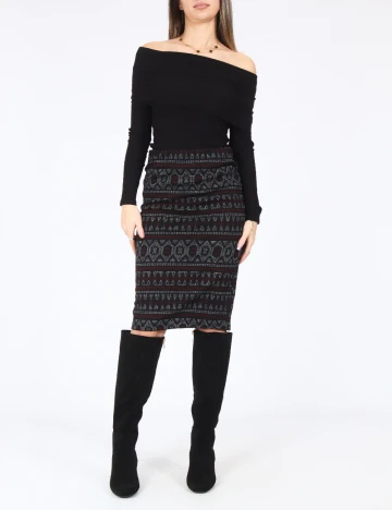 Fusta Bershka, negru