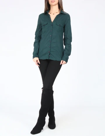 Camasa Bershka, verde