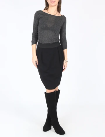 Rochie scurta Zara, gri/negru