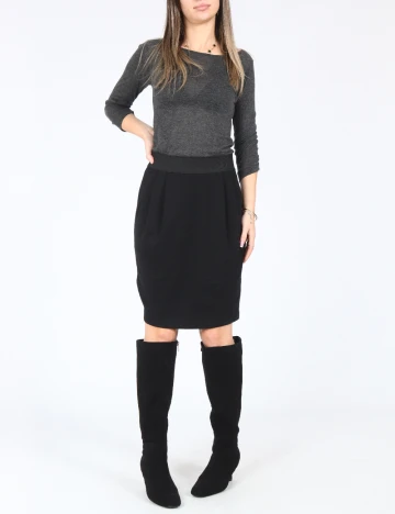 Rochie scurta Zara, gri/negru