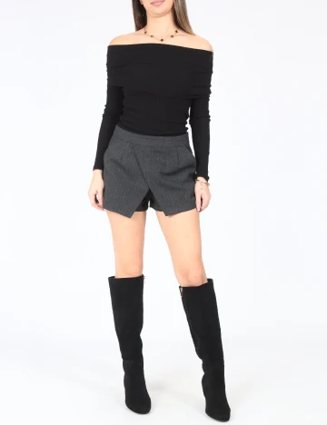 Fusta pantalon Bershka, gri inchis