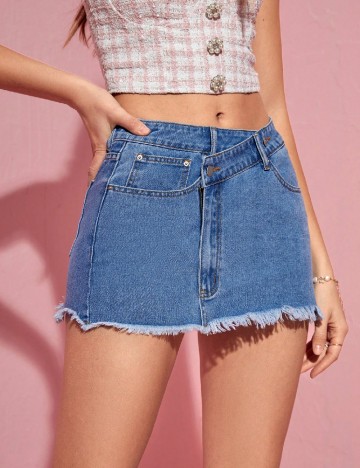 
						Fusta SHEIN, albastru