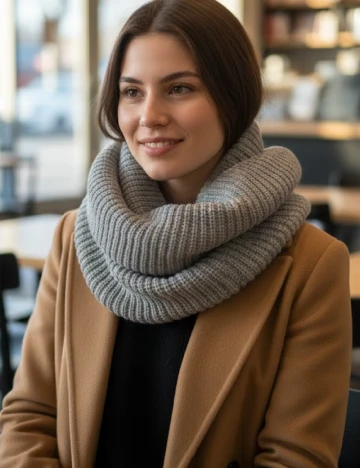 Fular Circular Pull&Bear, gri