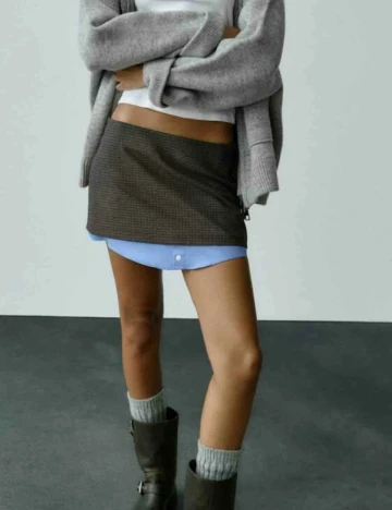 Fusta Zara, gri inchis