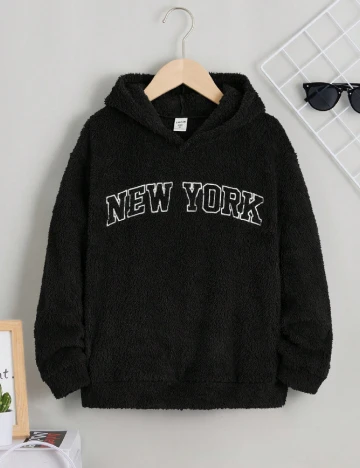 Hanorac Shein Kids, negru