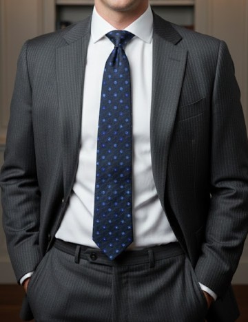 
						Cravata Zara, bleumarin